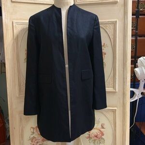 Ralph Lauren black linen, knee-high jacket